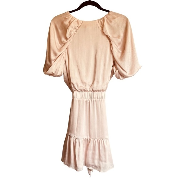 Ted Baker Puff Sleeve Faux Wrap Dress Babydoll Flowy Ted Size 5 = US 14 NWT - Picture 8 of 15